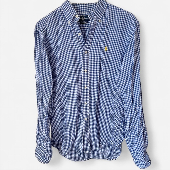 Vintage Polo Ralph Lauren Classic Fit Gingham Checkered Button Down Shirt - Picture 1 of 4